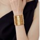 8Pcs Gold Cuff Bangle Bracelets For Women Girls Hypoallergenic Open Wide Wire Bracelets Arm Cuff Adjustable Wrist Jewelry Set